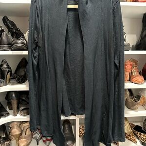Lucky Brand Black Open-Front Cardigan